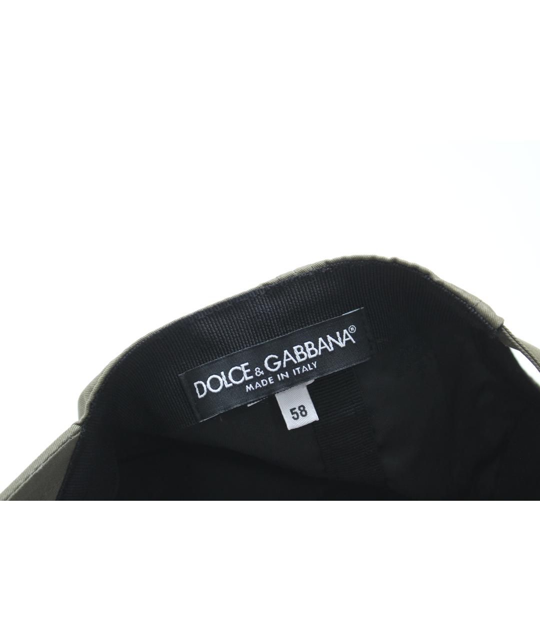 DOLCE&GABBANA Зеленая хлопковая кепка/бейсболка, фото 9