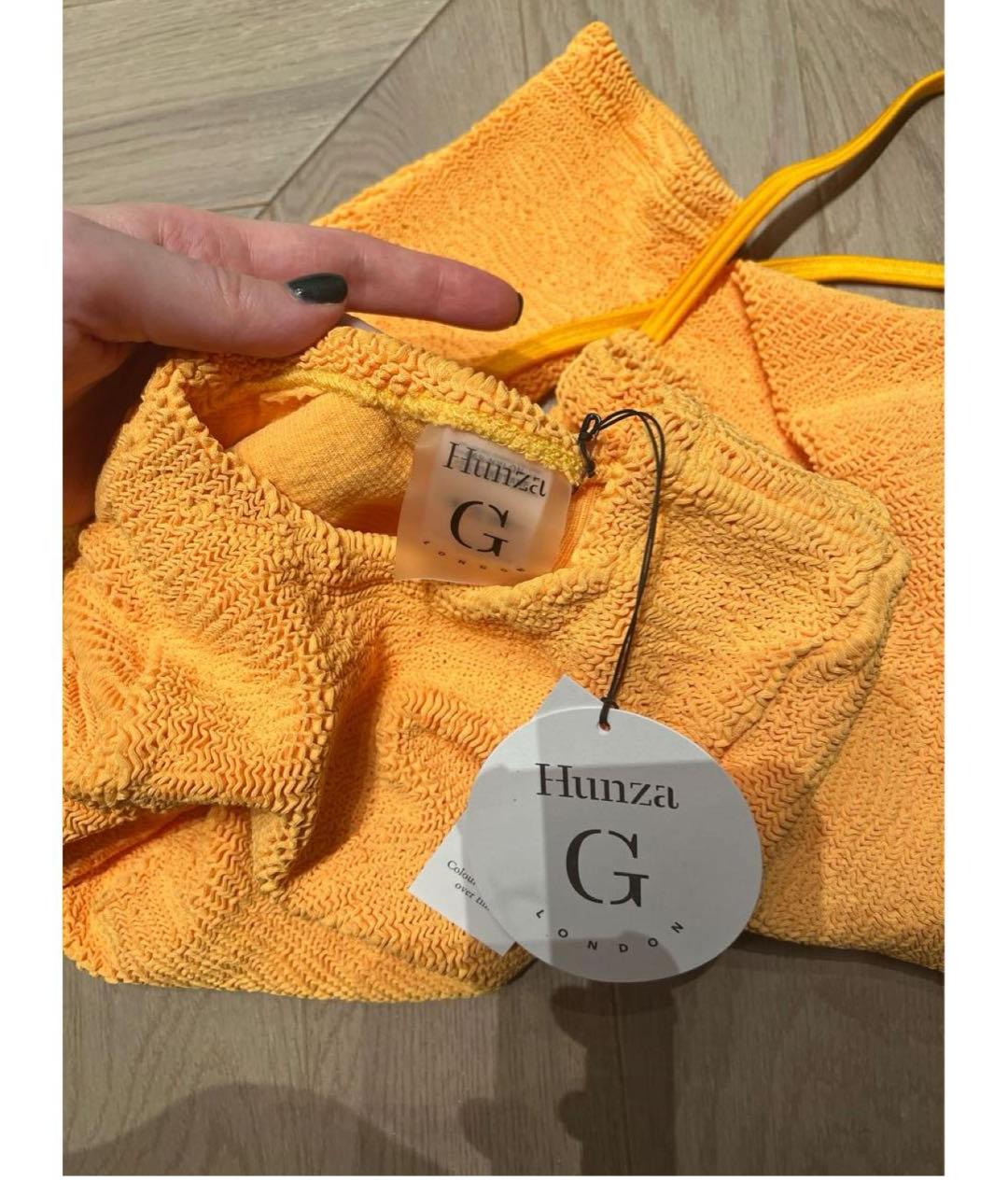 HUNZA G Оранжевый купальник, фото 3