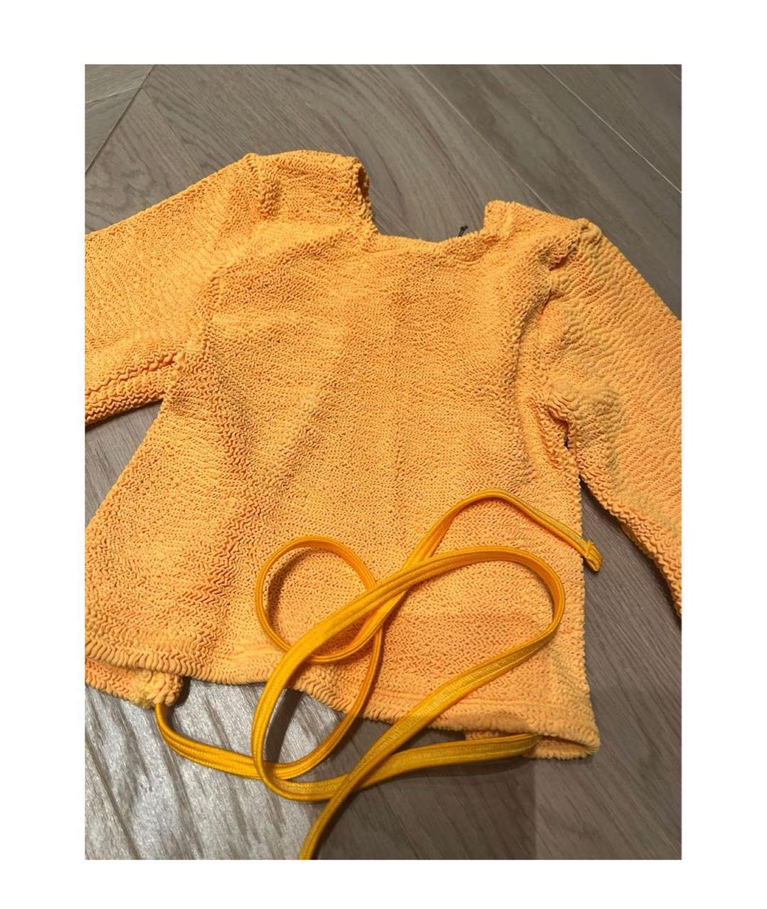 HUNZA G Оранжевый купальник, фото 2