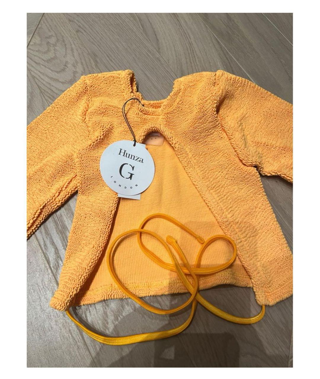 HUNZA G Оранжевый купальник, фото 4