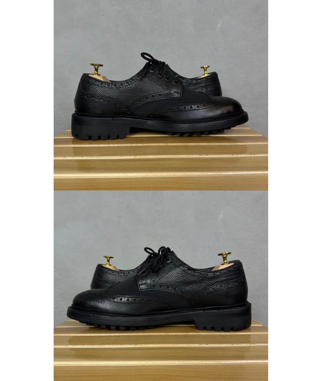 BARBOUR Черные кожаные низкие ботинки, фото 3