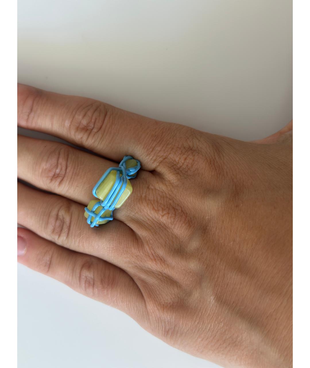BOTTEGA VENETA Голубое кольцо, фото 4