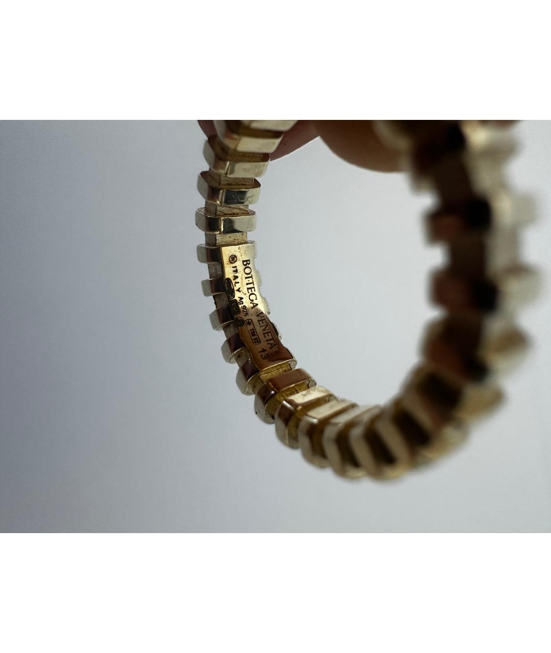 BOTTEGA VENETA Золотое серебряное кольцо, фото 3