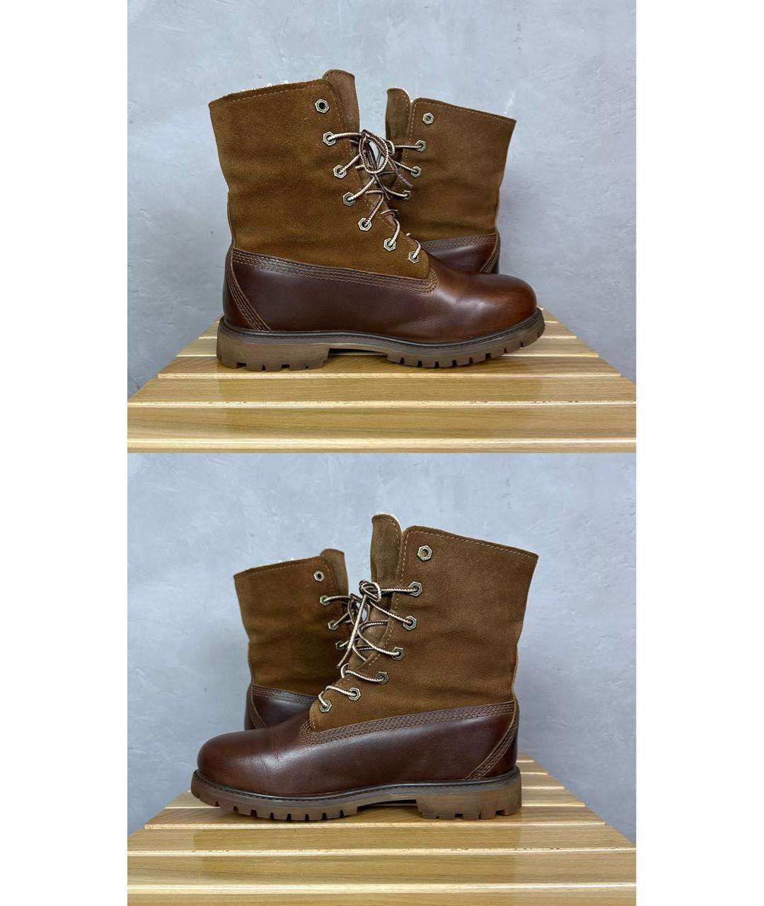 TIMBERLAND Коричневые кожаные ботинки, фото 3