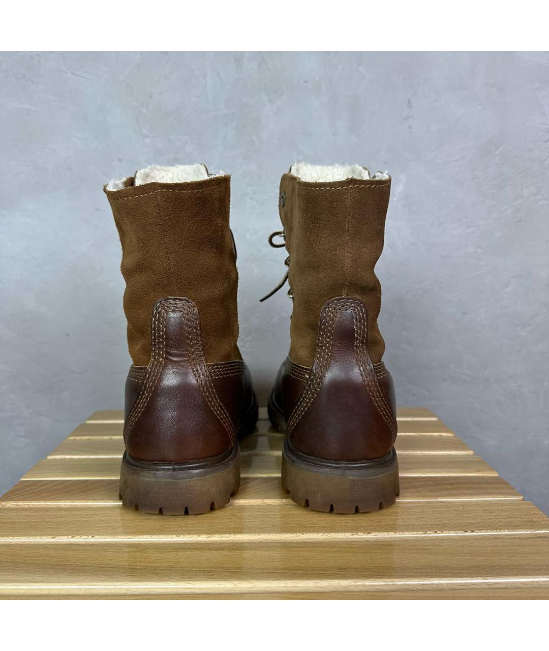TIMBERLAND Коричневые кожаные ботинки, фото 8