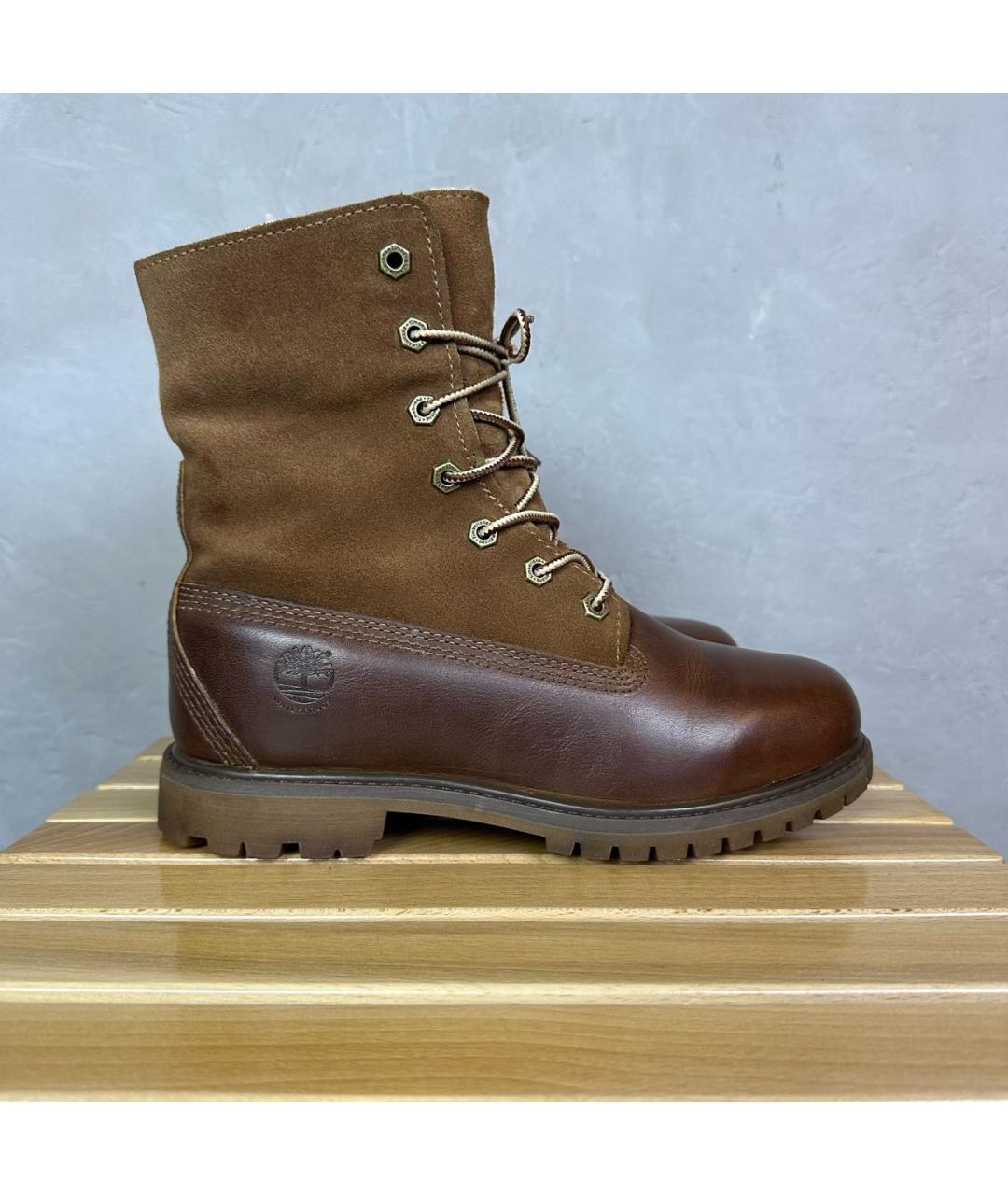TIMBERLAND Коричневые кожаные ботинки, фото 2