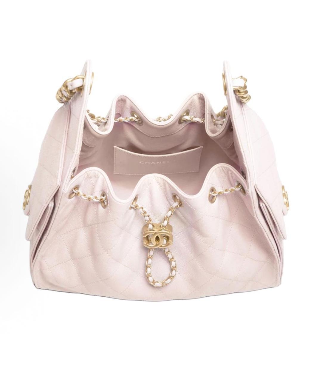 CHANEL Розовая кожаная сумка тоут, фото 3