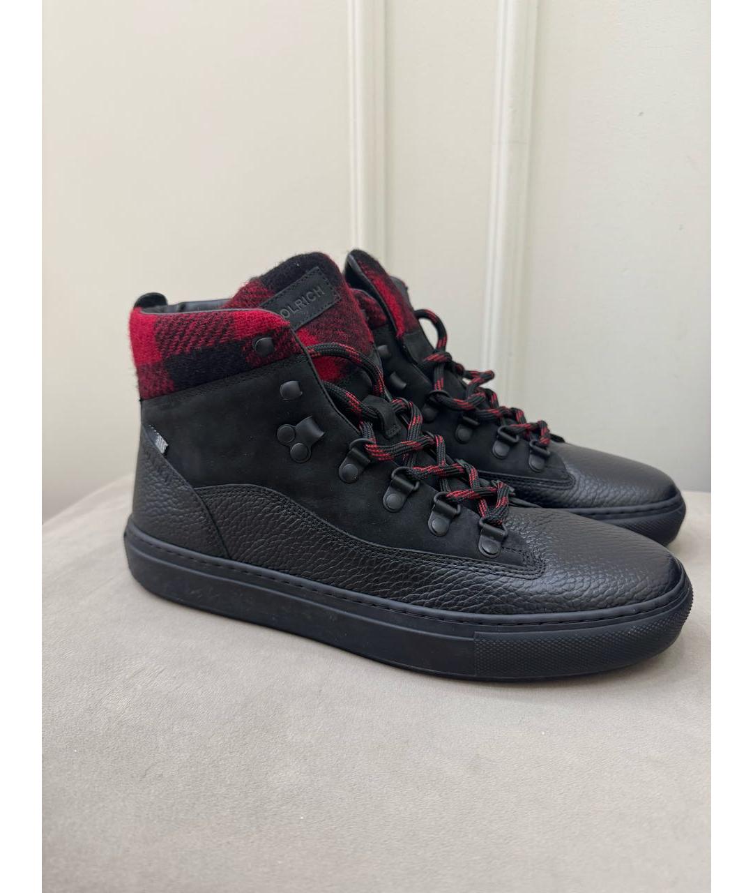 WOOLRICH Черные кожаные ботинки, фото 4