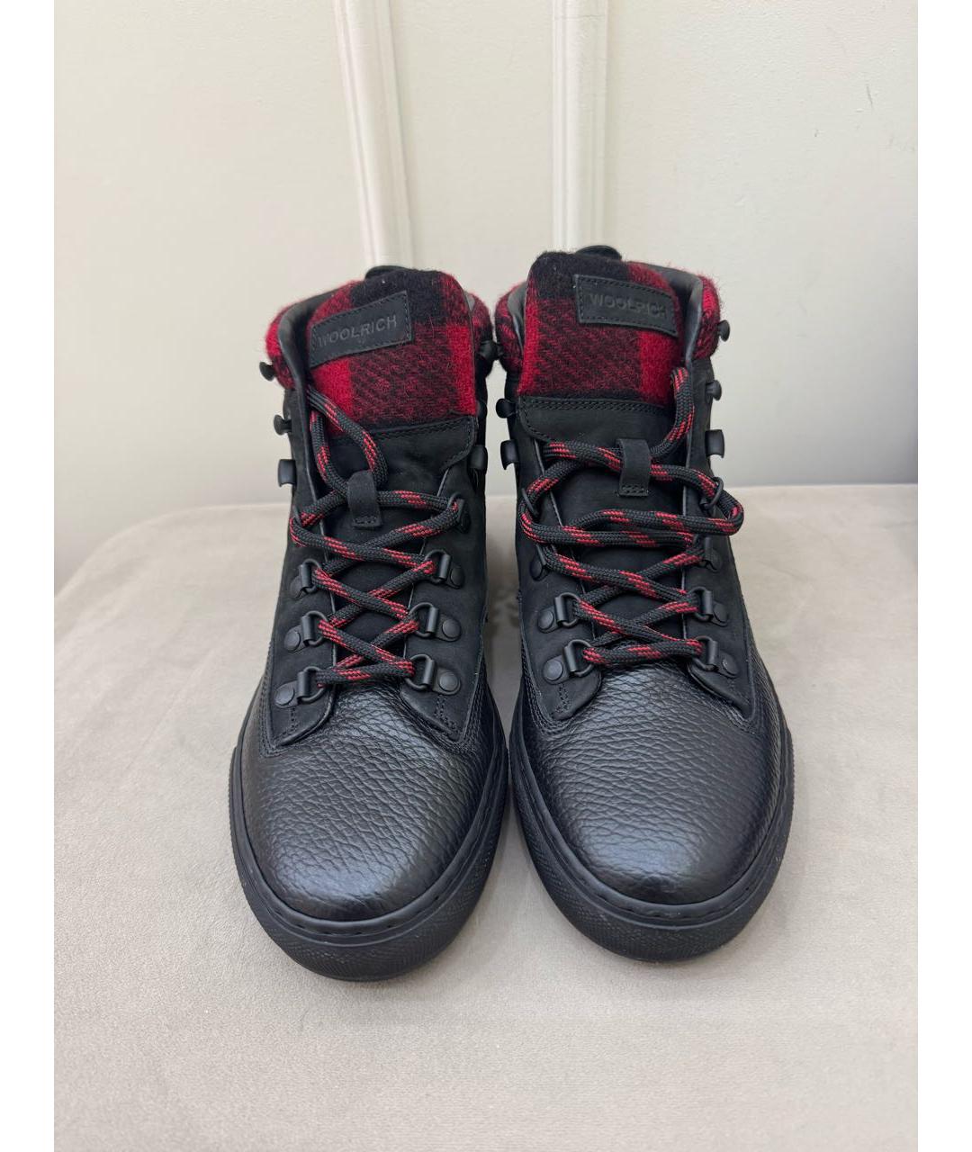 WOOLRICH Черные кожаные ботинки, фото 2