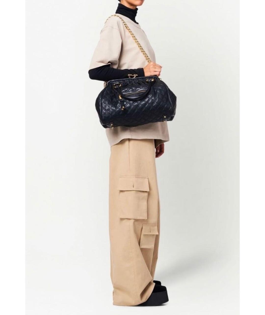 MARC JACOBS Черная кожаная сумка тоут, фото 7