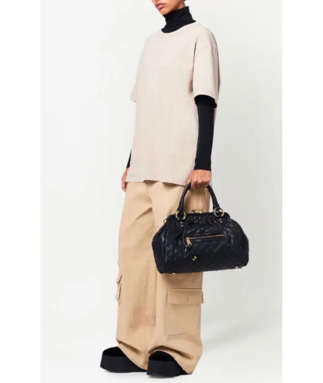 MARC JACOBS Черная кожаная сумка тоут, фото 8