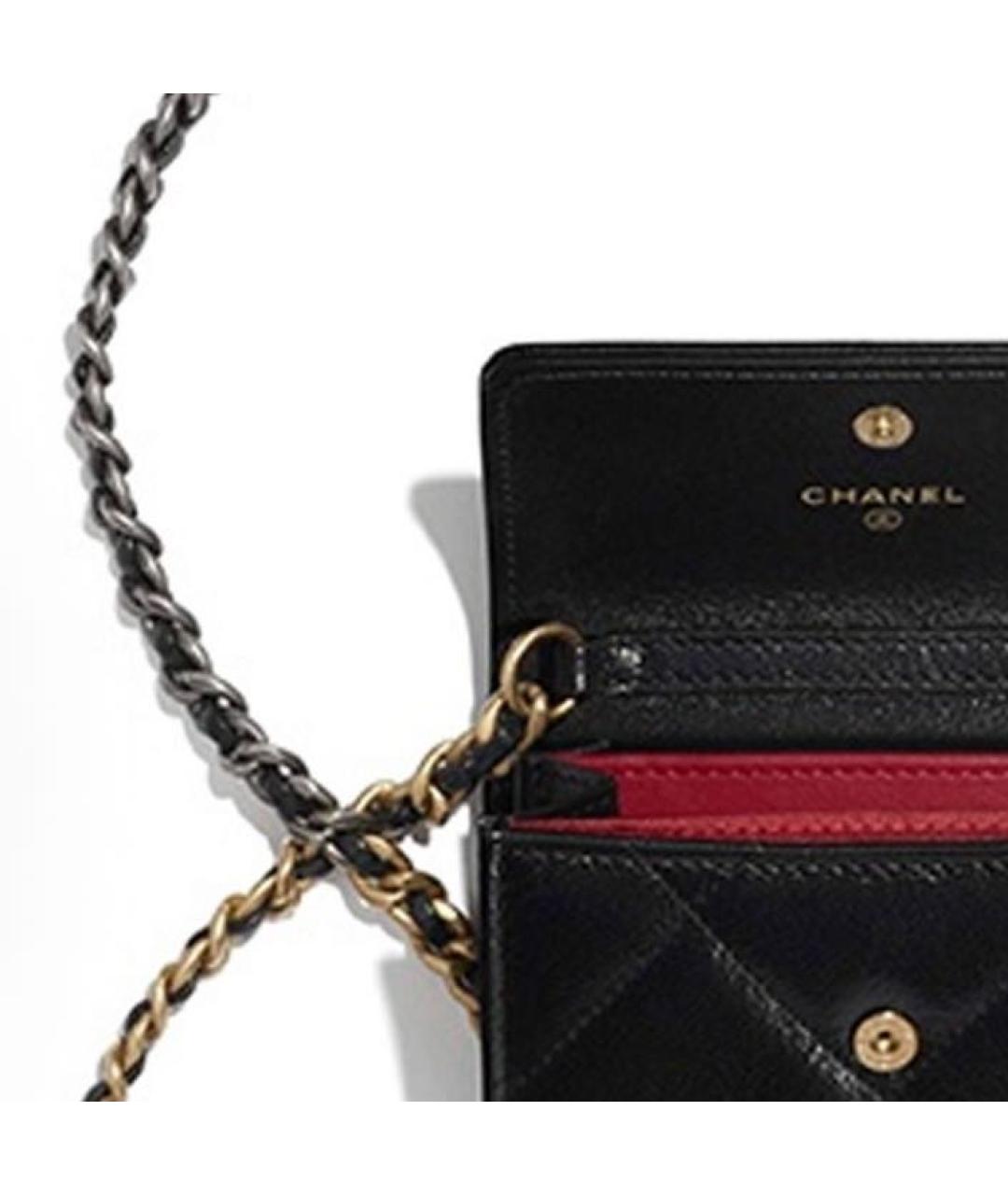 CHANEL Черная кожаная сумка через плечо, фото 5