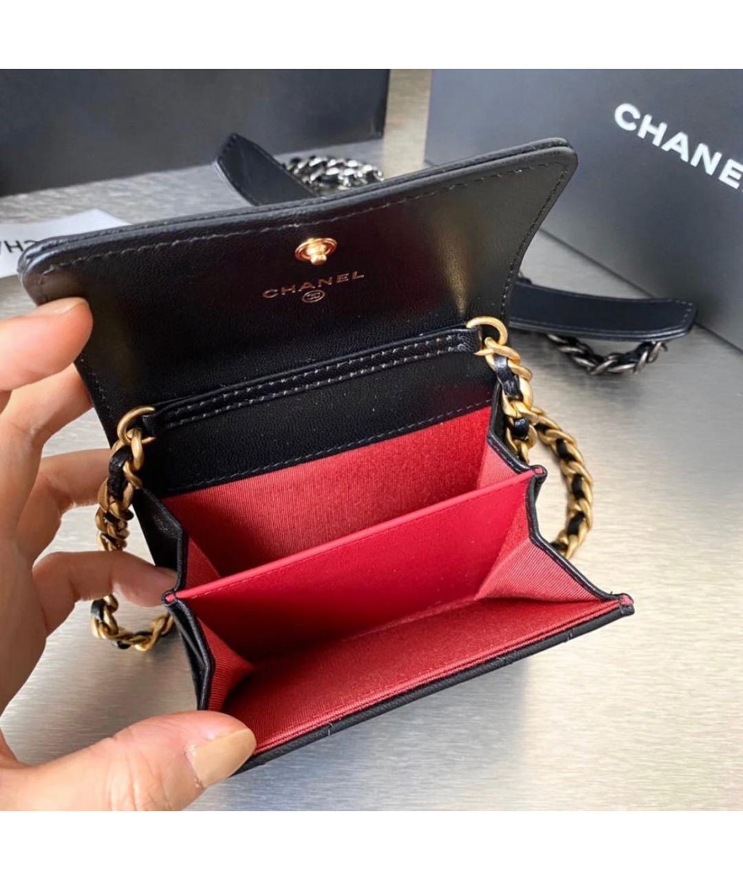 CHANEL Черная кожаная сумка через плечо, фото 7