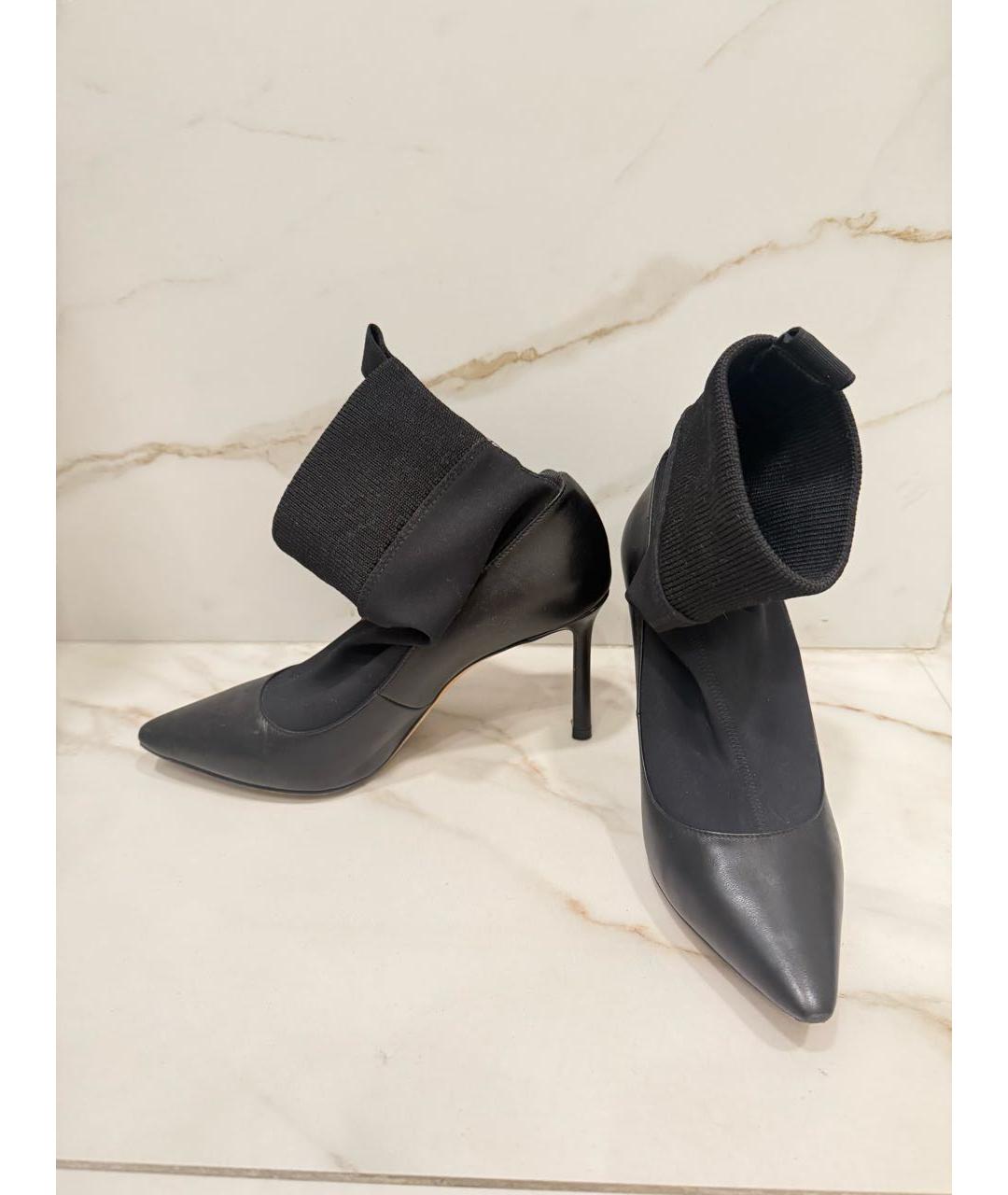 JIMMY CHOO Черные кожаные ботильоны, фото 7