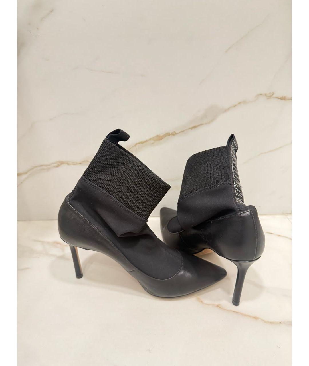 JIMMY CHOO Черные кожаные ботильоны, фото 6