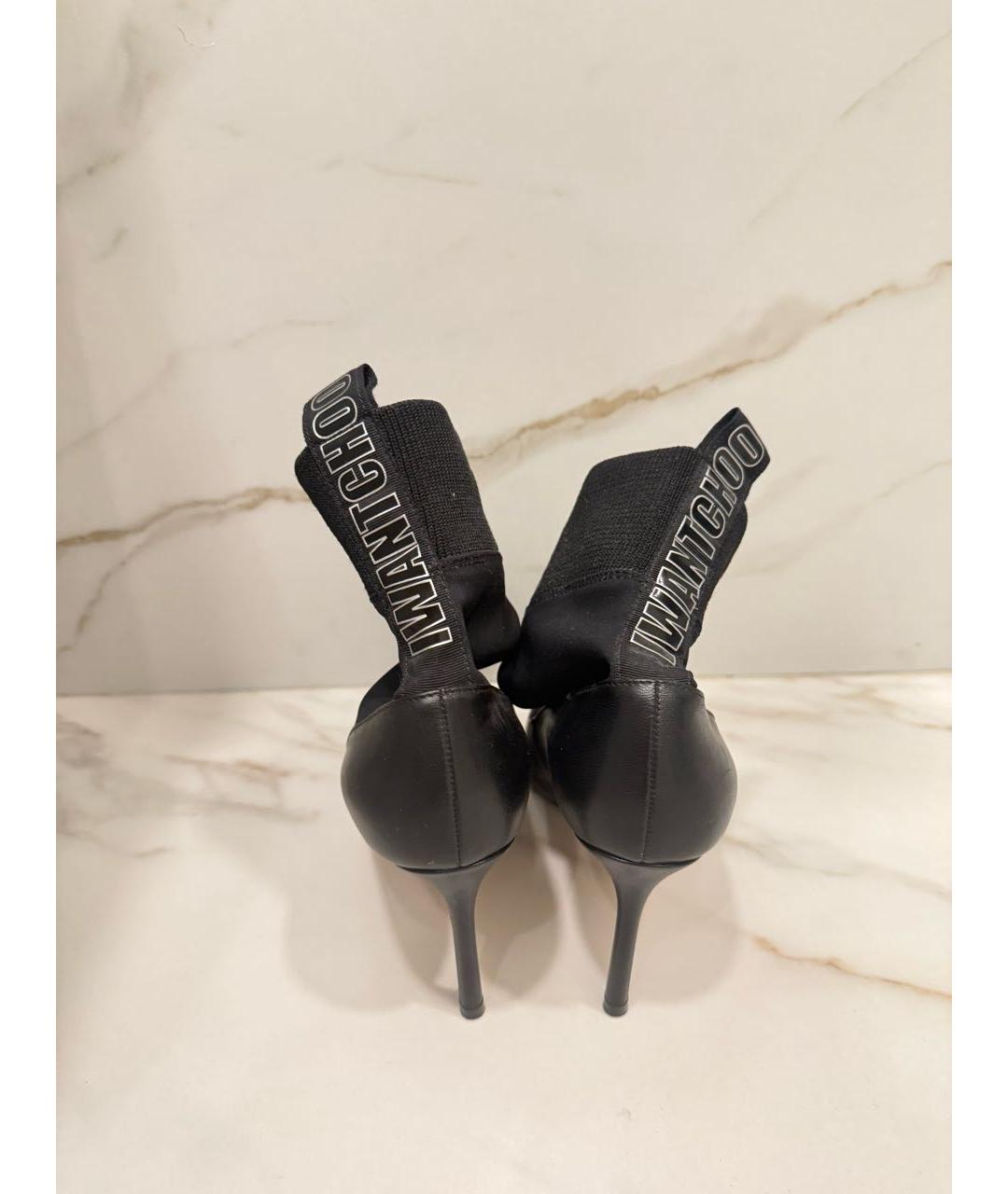 JIMMY CHOO Черные кожаные ботильоны, фото 3