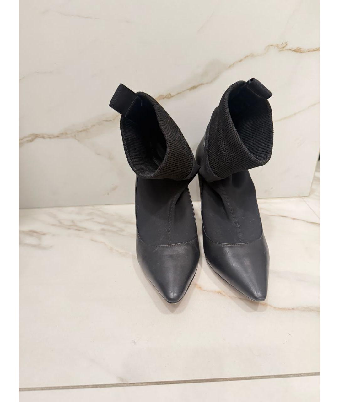 JIMMY CHOO Черные кожаные ботильоны, фото 2