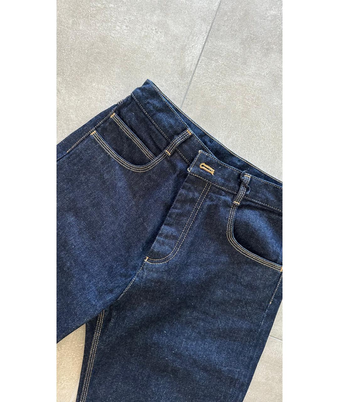 BOTTEGA VENETA Темно-синие хлопковые прямые джинсы, фото 3