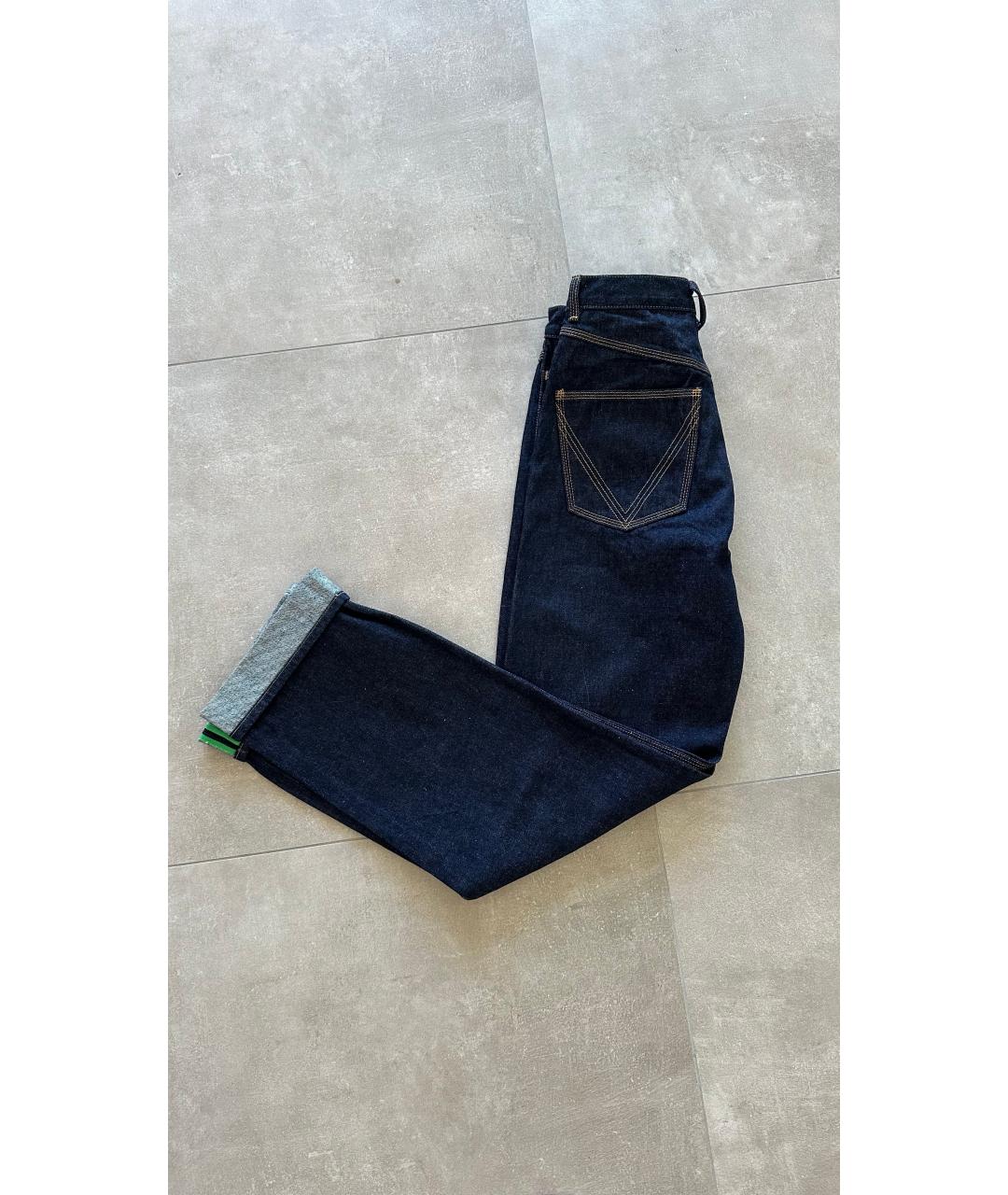 BOTTEGA VENETA Темно-синие хлопковые прямые джинсы, фото 6