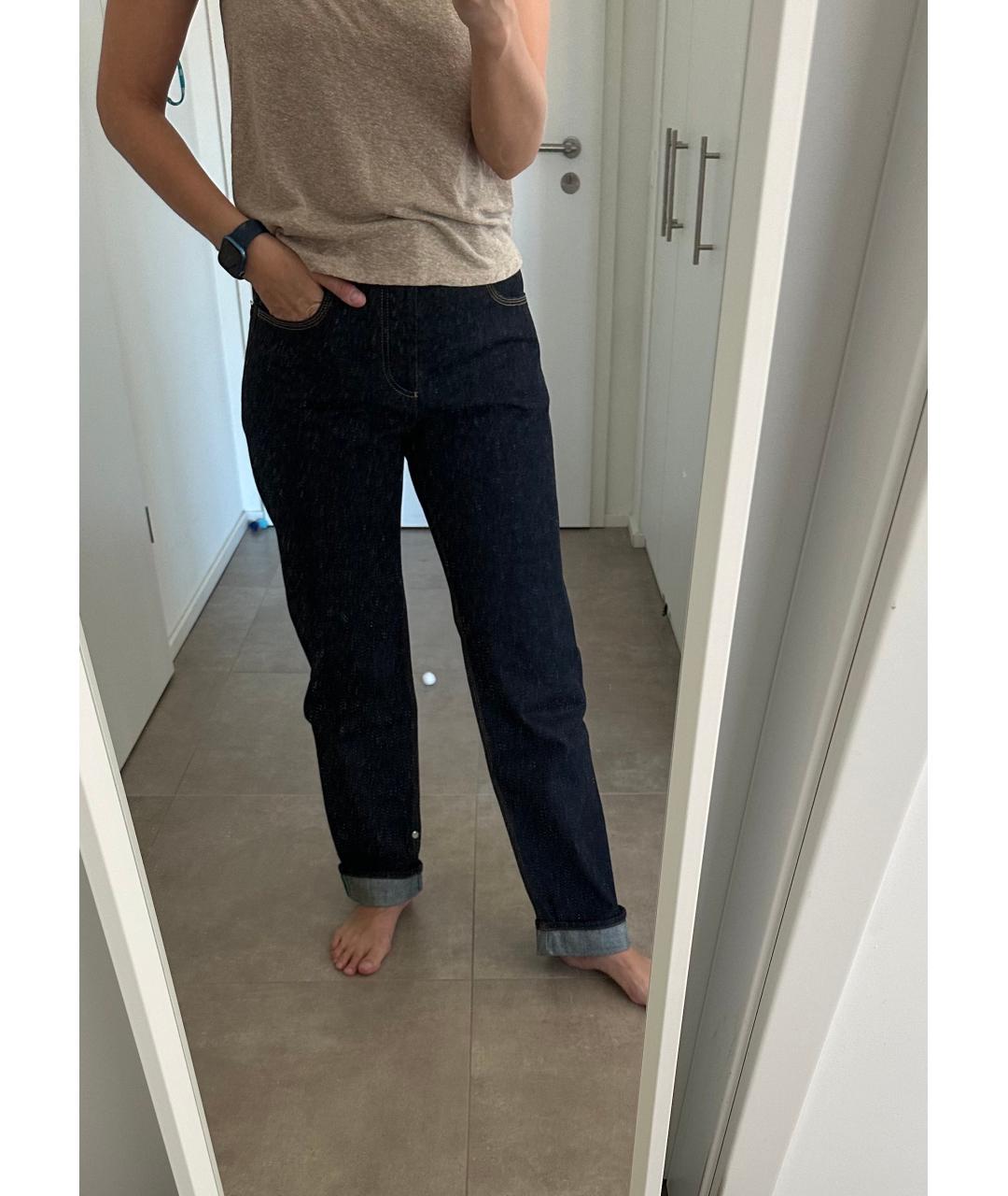 BOTTEGA VENETA Темно-синие хлопковые прямые джинсы, фото 9