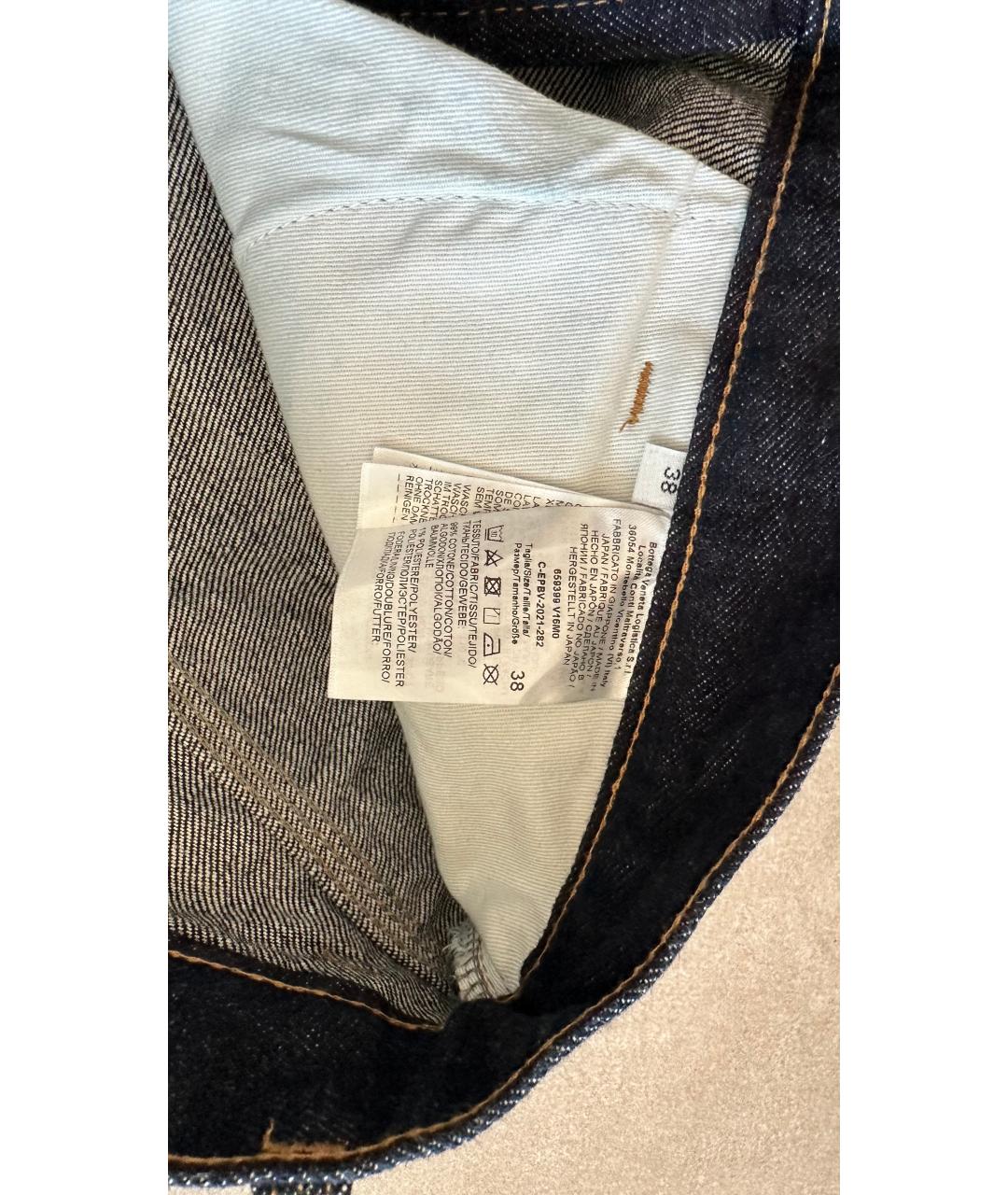 BOTTEGA VENETA Темно-синие хлопковые прямые джинсы, фото 5