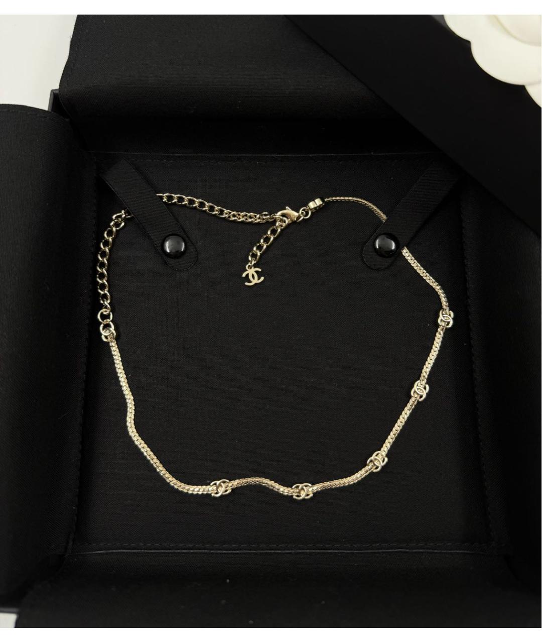 CHANEL Золотой металлический чокер, фото 5