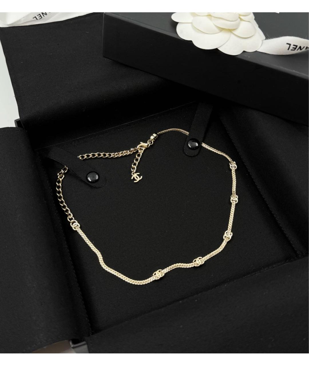 CHANEL Золотой металлический чокер, фото 4