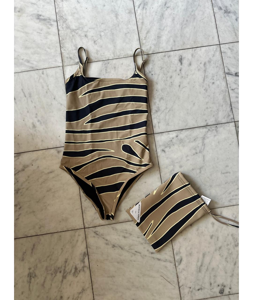 BOTTEGA VENETA Черный полиамидовый купальник, фото 2