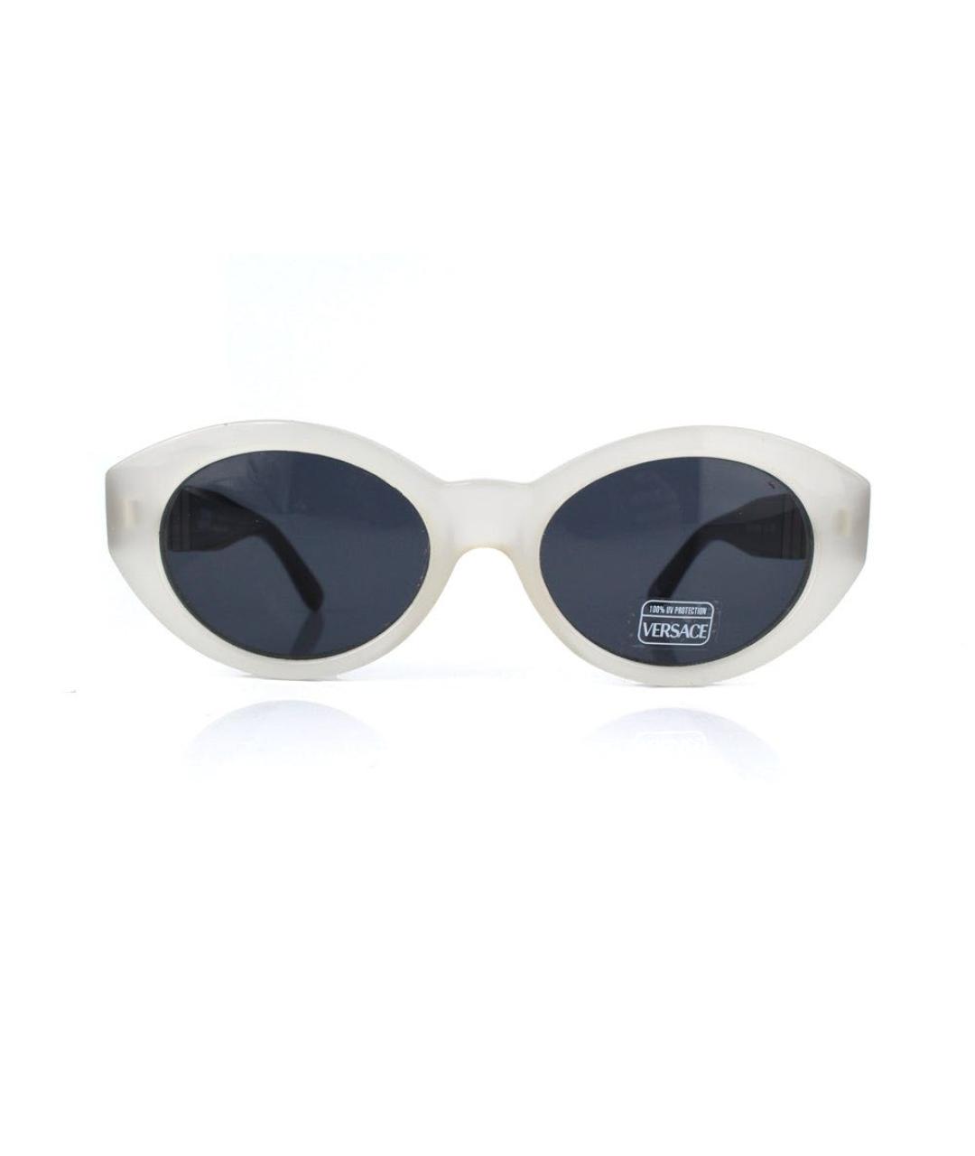 VERSACE Бежевые пластиковые солнцезащитные очки, фото 8