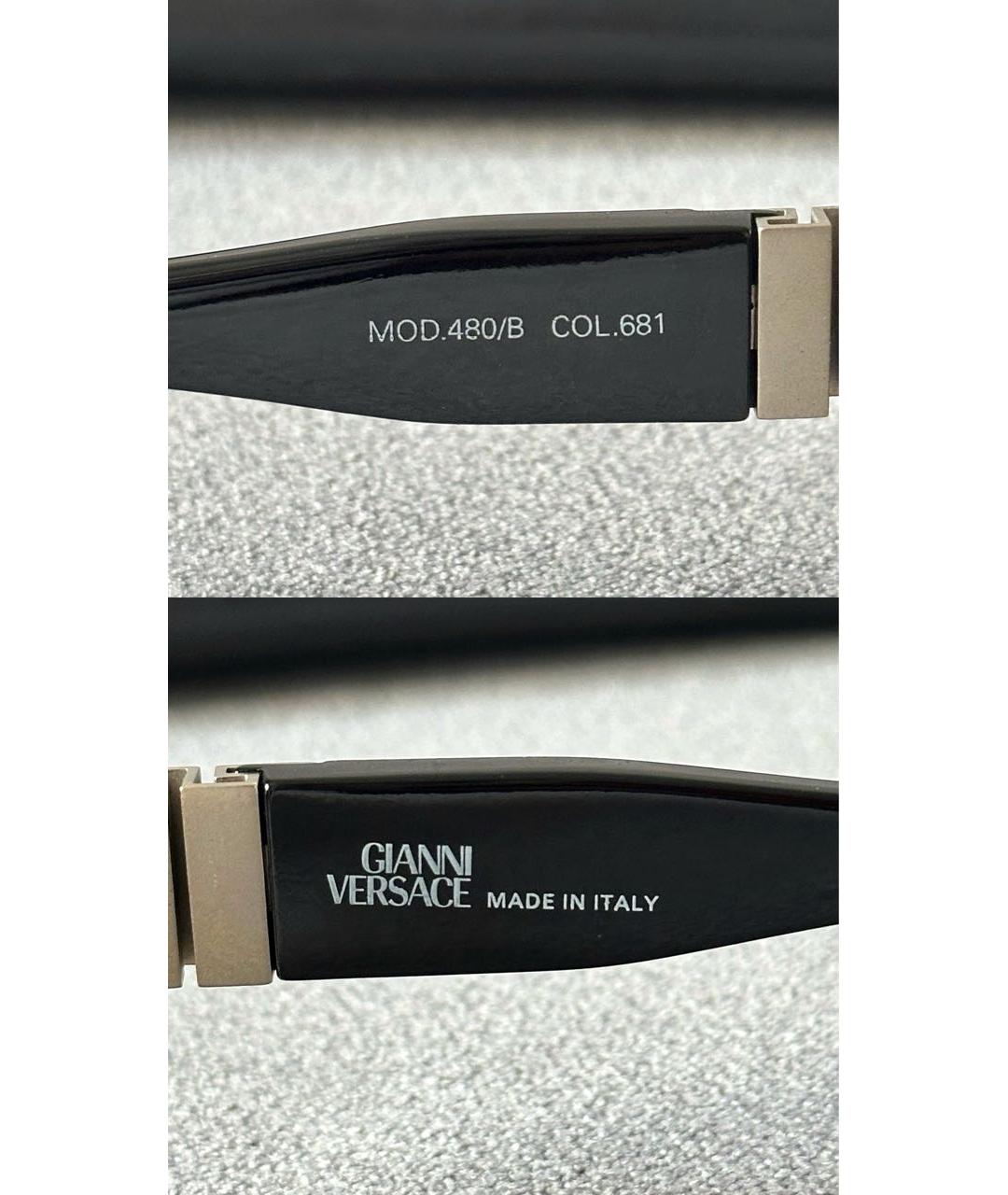 VERSACE Бежевые пластиковые солнцезащитные очки, фото 7