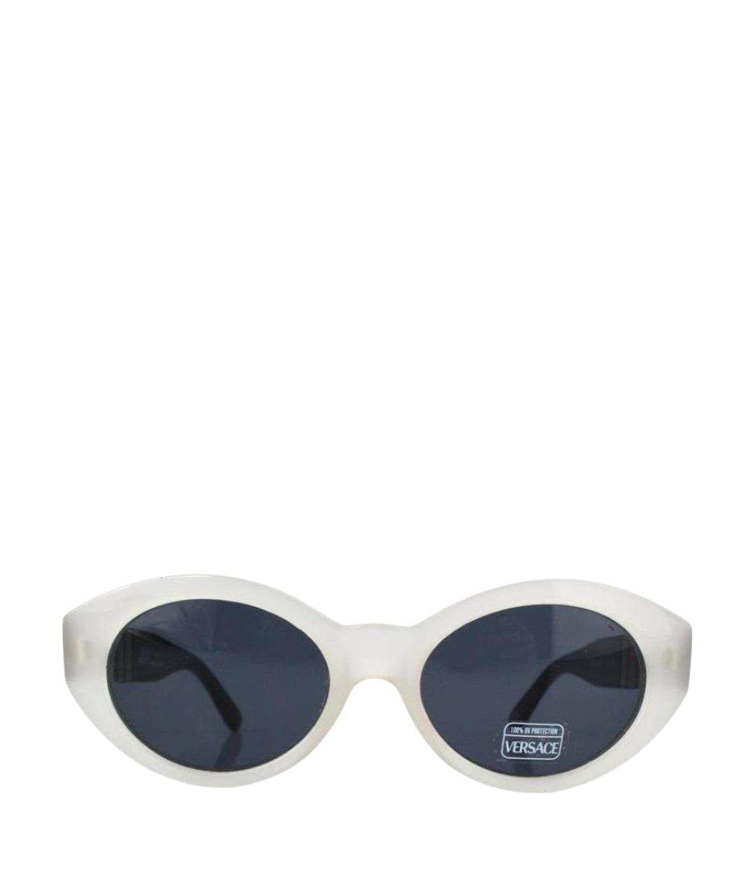 VERSACE Бежевые пластиковые солнцезащитные очки, фото 1