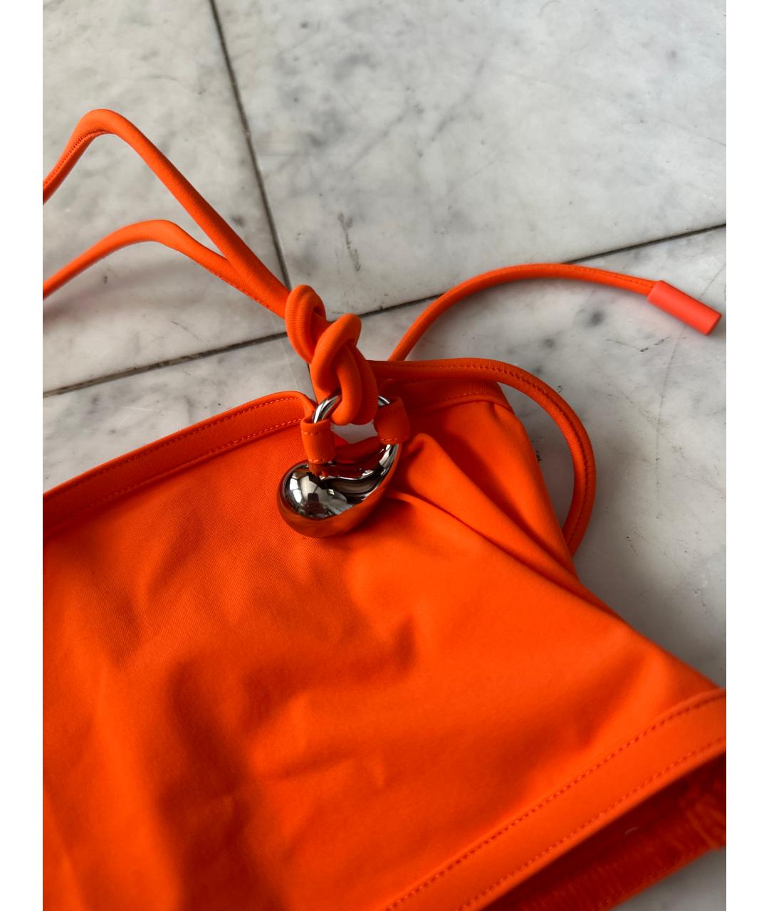 BOTTEGA VENETA Оранжевый полиамидовый купальник, фото 6