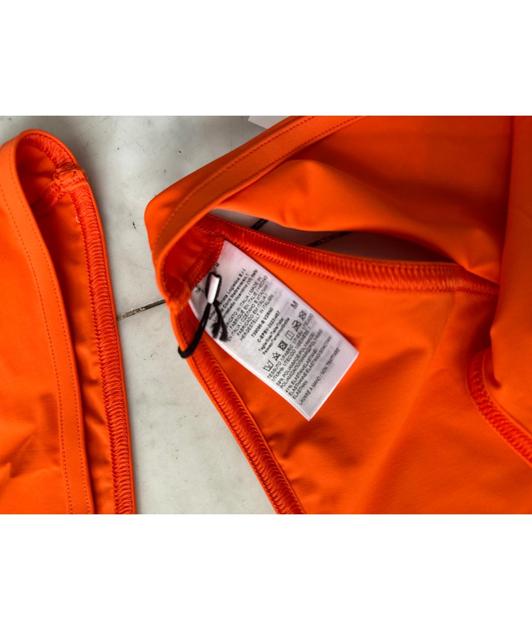 BOTTEGA VENETA Оранжевый полиамидовый купальник, фото 5