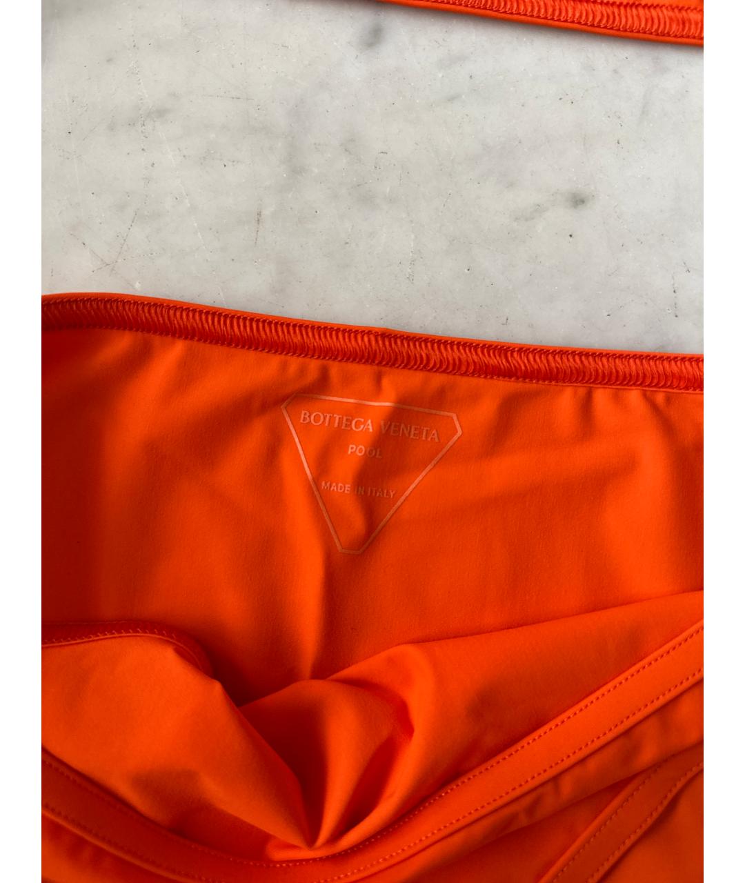 BOTTEGA VENETA Оранжевый полиамидовый купальник, фото 4