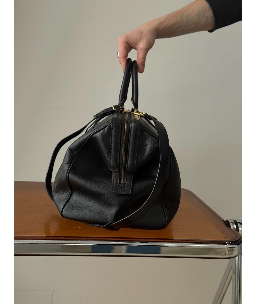 CELINE Черная кожаная дорожная/спортивная сумка, фото 4