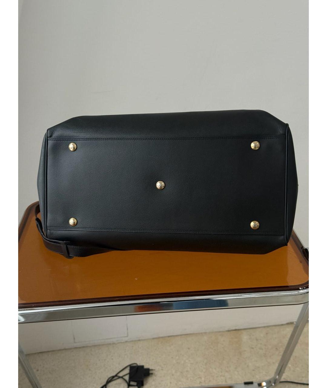 CELINE Черная кожаная дорожная/спортивная сумка, фото 5