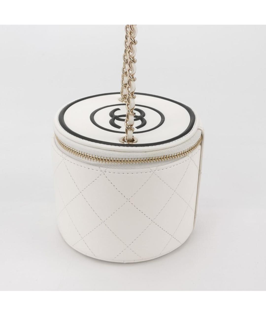 CHANEL Белая кожаная сумка через плечо, фото 2