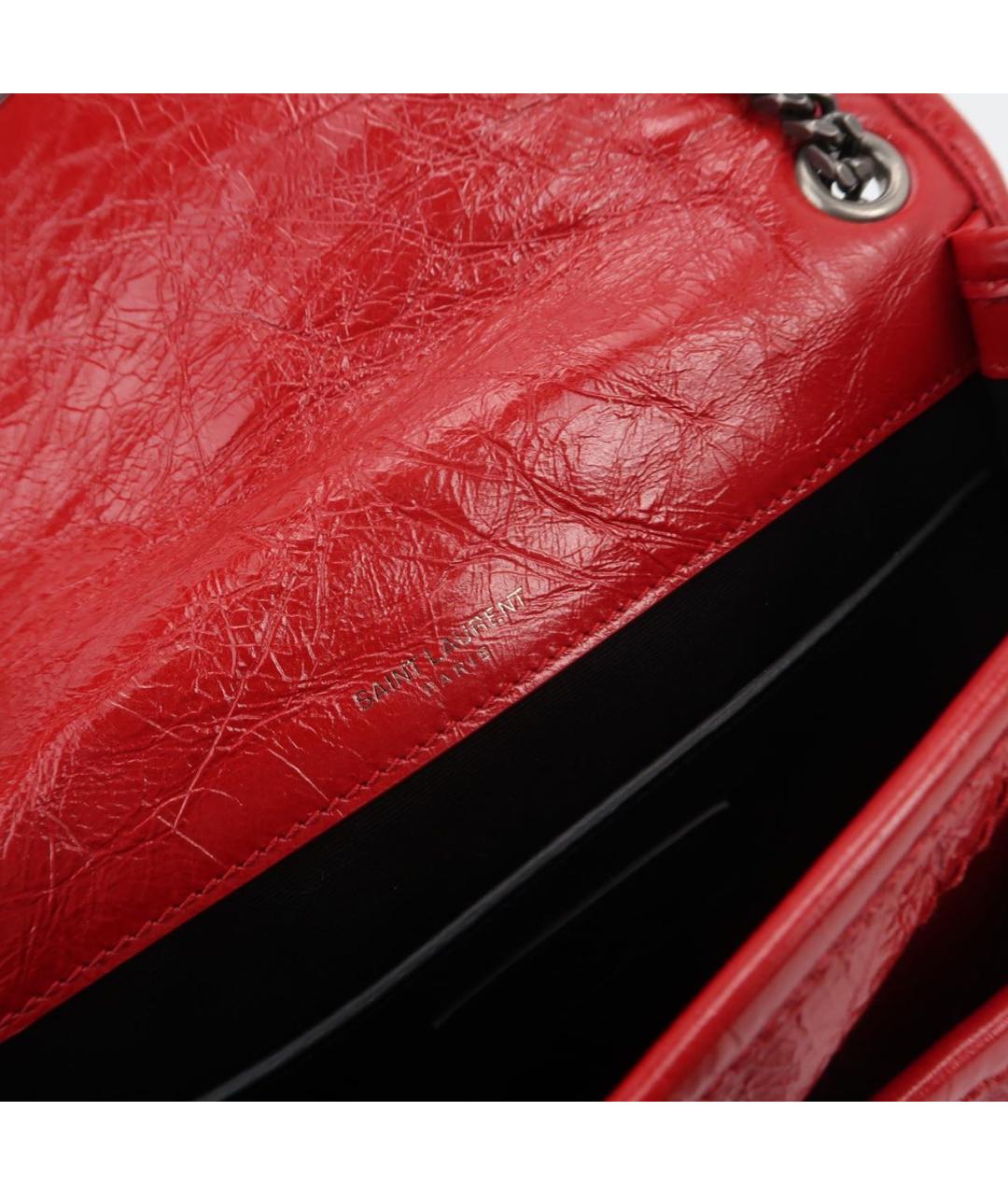 SAINT LAURENT Красная сумка через плечо из лакированной кожи, фото 7