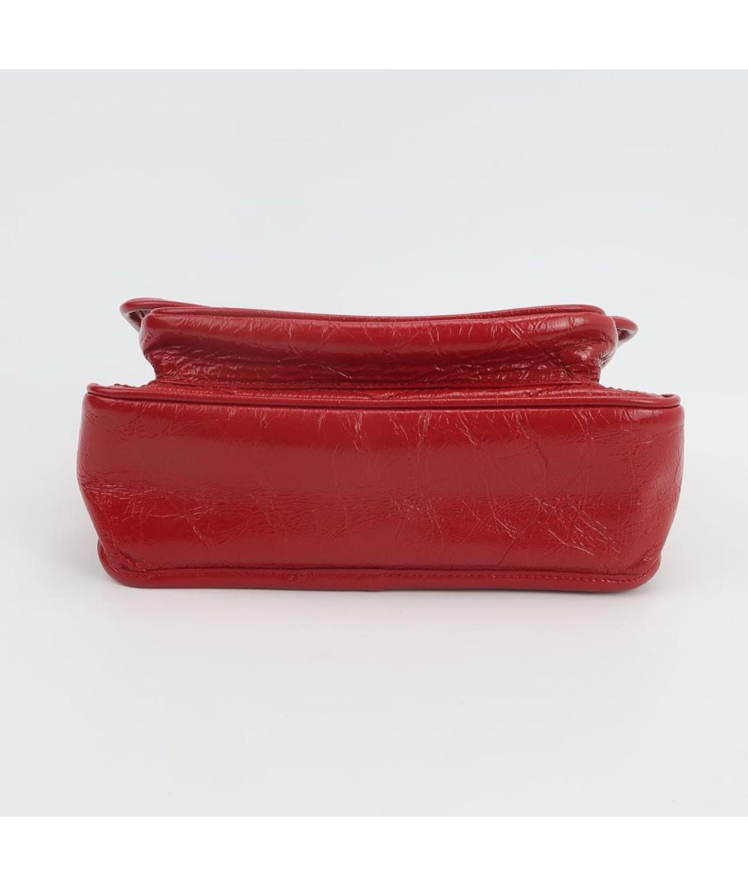 SAINT LAURENT Красная сумка через плечо из лакированной кожи, фото 5