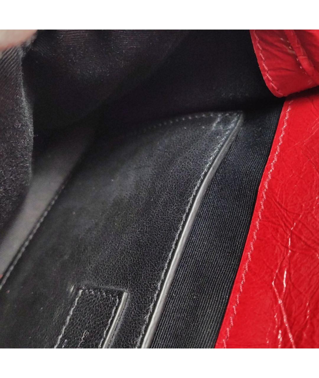 SAINT LAURENT Красная сумка через плечо из лакированной кожи, фото 8