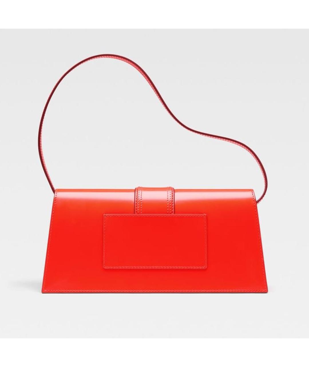 JACQUEMUS Красная кожаная сумка через плечо, фото 4