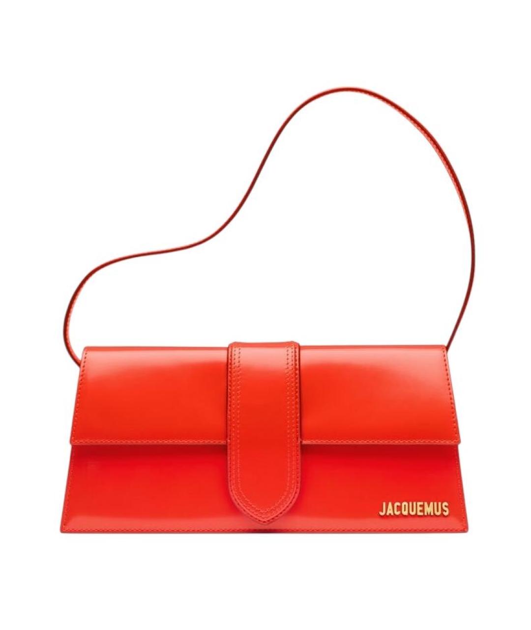 JACQUEMUS Красная кожаная сумка через плечо, фото 1