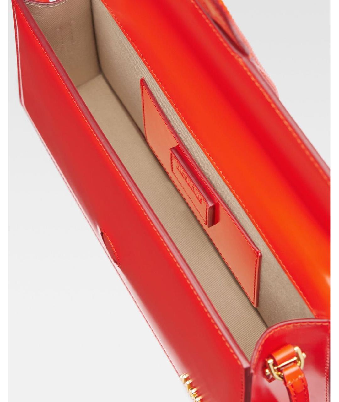 JACQUEMUS Красная кожаная сумка через плечо, фото 5