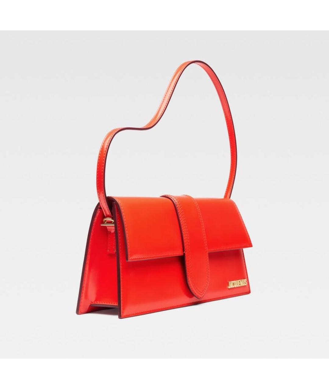 JACQUEMUS Красная кожаная сумка через плечо, фото 3