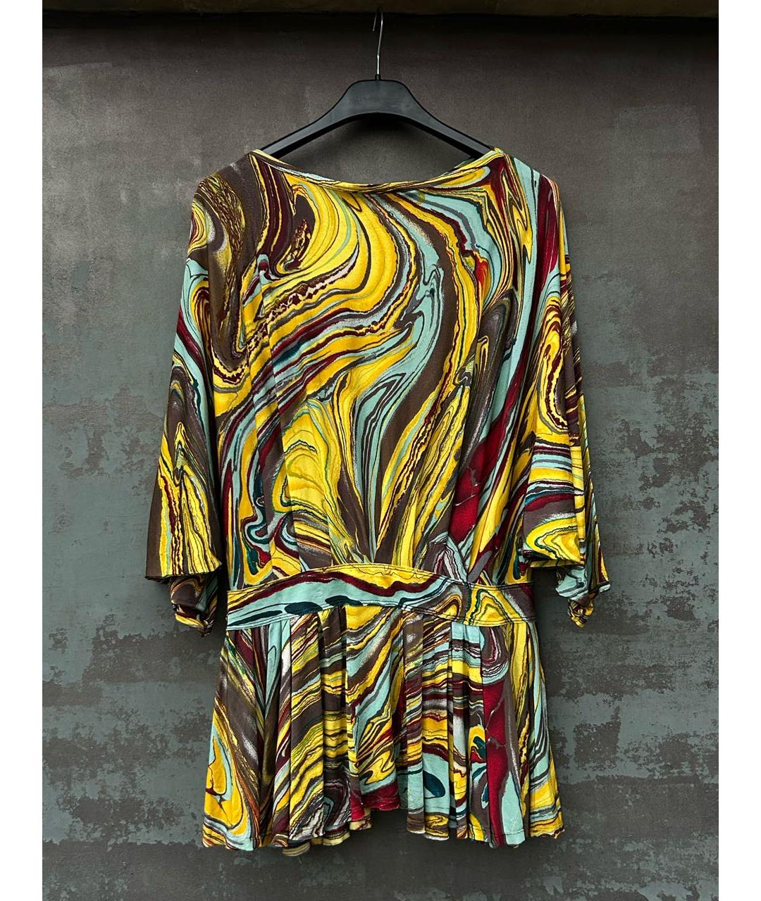 LES COPAINS Желтая вискозная блузы, фото 3