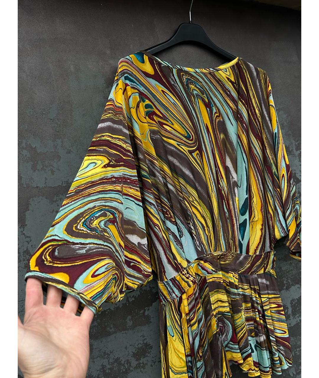 LES COPAINS Желтая вискозная блузы, фото 6