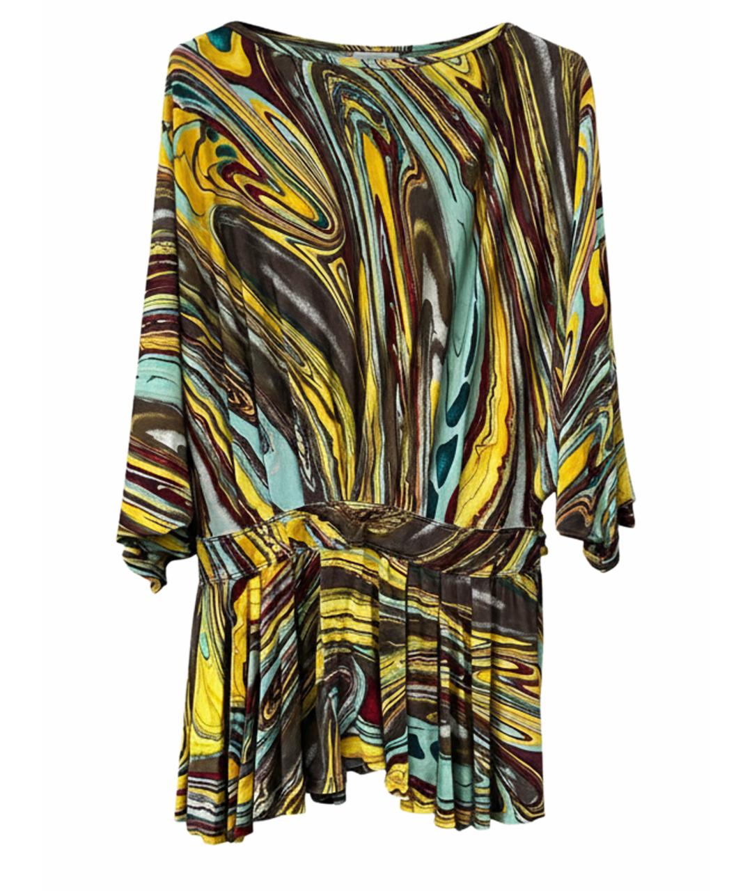 LES COPAINS Желтая вискозная блузы, фото 1