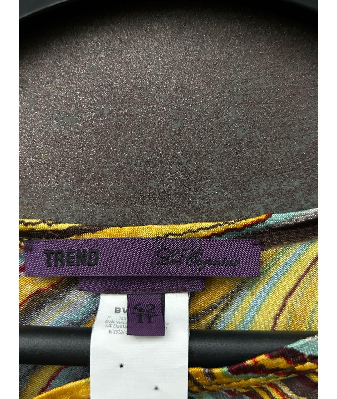 LES COPAINS Желтая вискозная блузы, фото 2