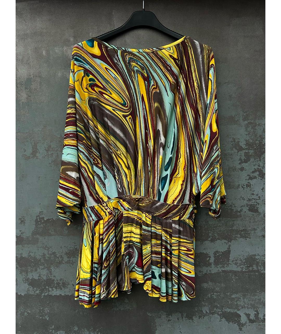 LES COPAINS Желтая вискозная блузы, фото 7