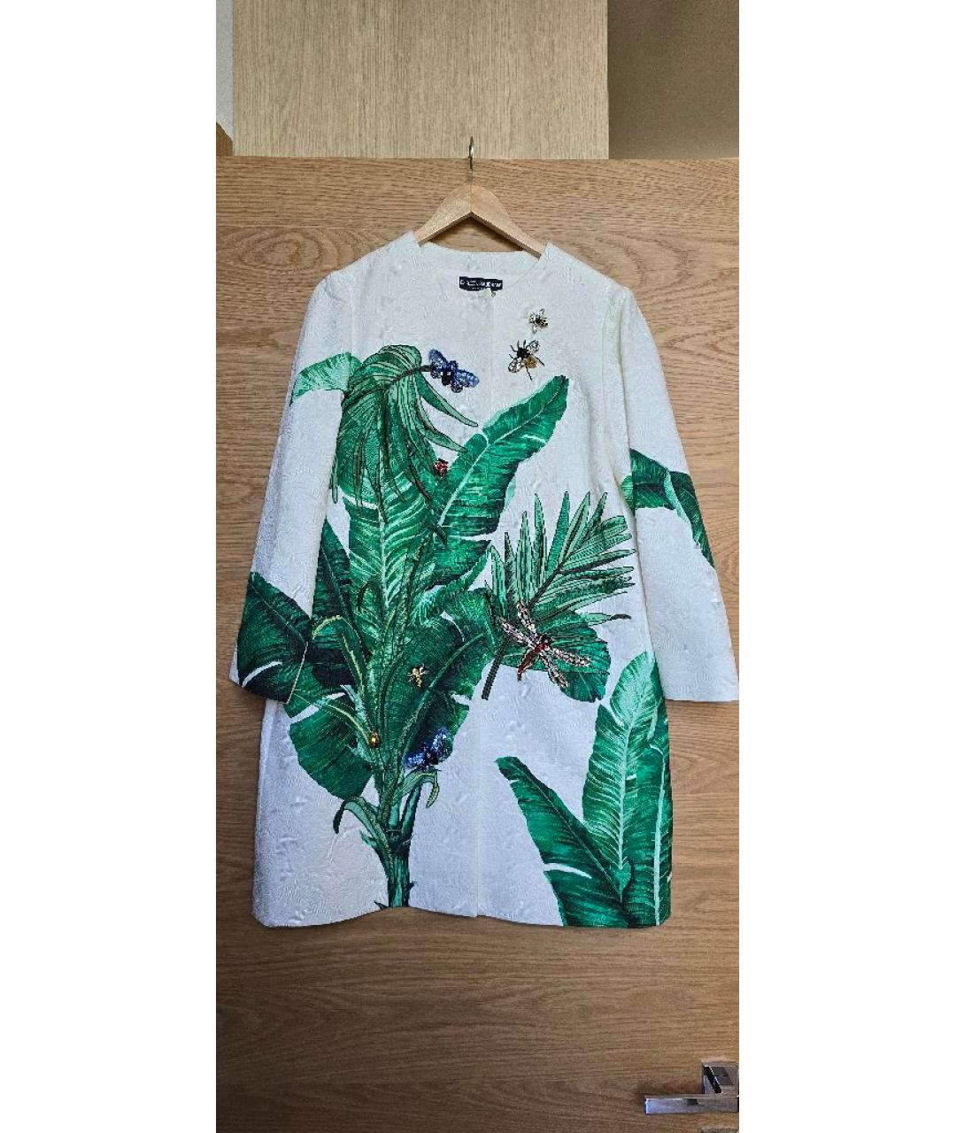 DOLCE&GABBANA Зеленые хлопковое пальто, фото 4